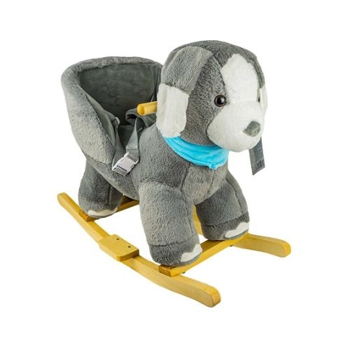 Balansoar pentru bebelusi Catel lemn  plus gri 68x30x56 cm