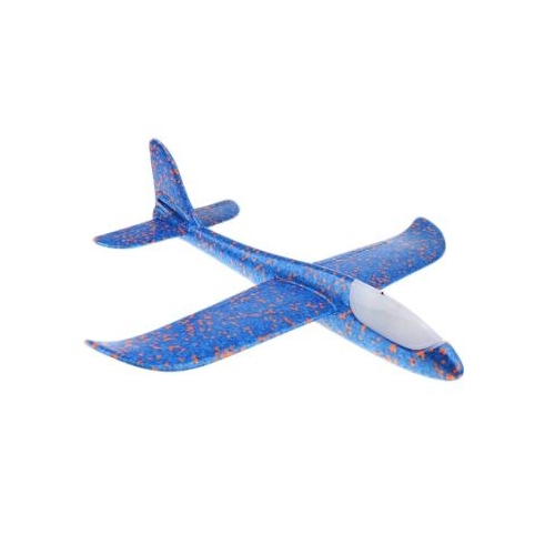 Avion din polistiren 47 cm cu led albastru