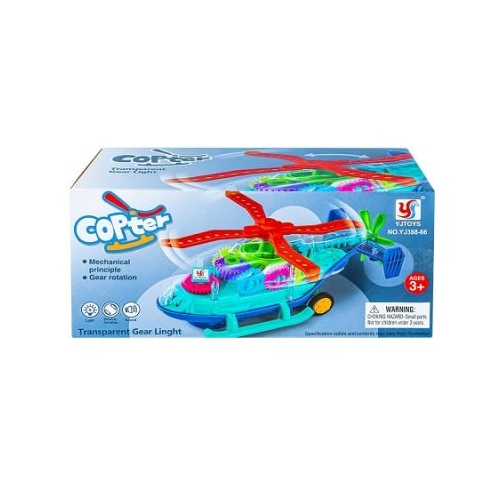 Elicopter carcasa transparenta cu lumina si sunet