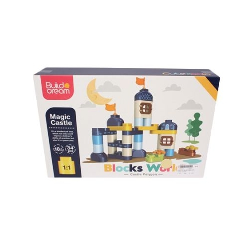 Joc constructii Castelul magic 34 piese maxi