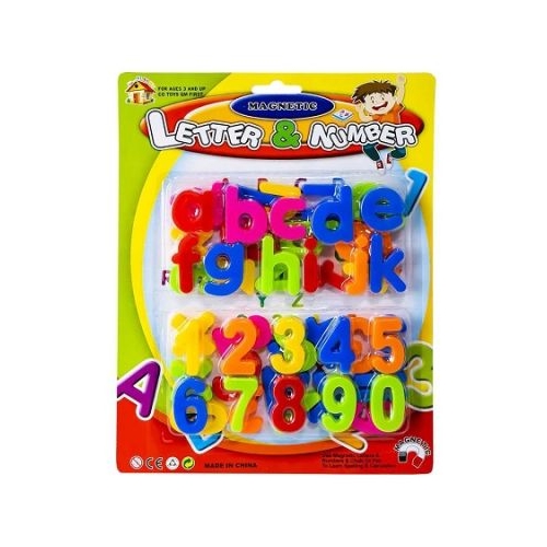 Litere minuscule  cifre magnetice 1 set  blister