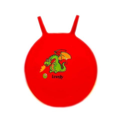 Minge cauciuc cu 2 manere animale 55 cm 400 g rosie