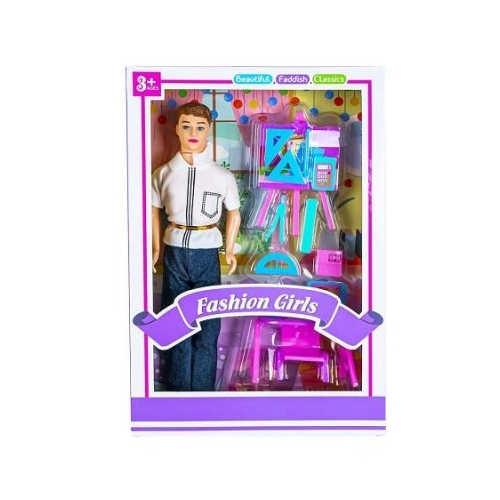 Papusa baiat  accesorii scoala