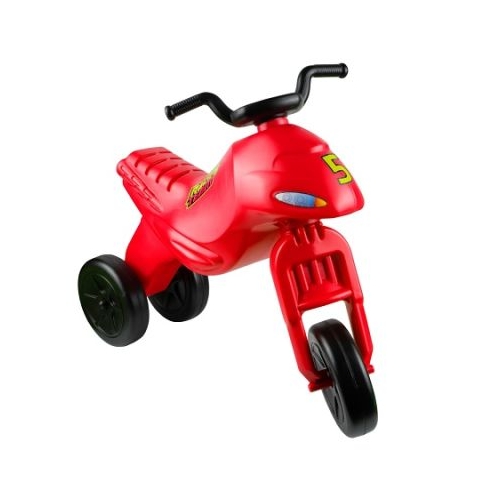 Motocicleta fara pedale rosie