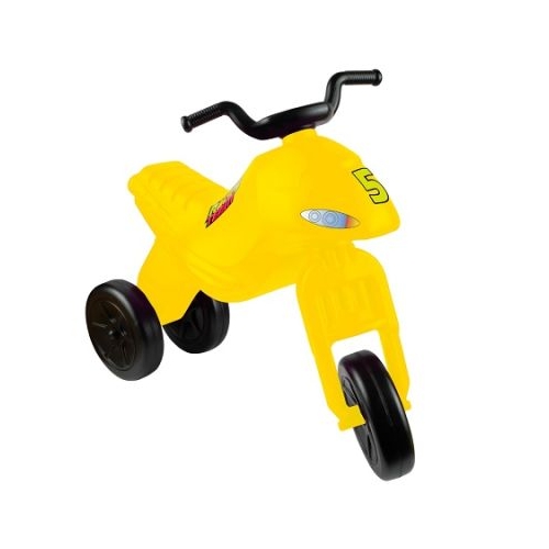 Motocicleta fara pedale galbena