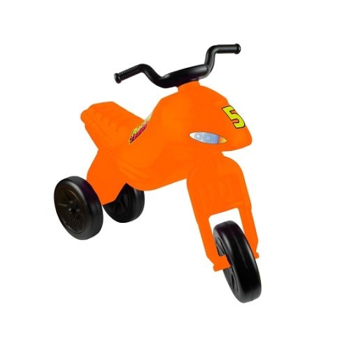 Motocicleta fara pedale portocalie