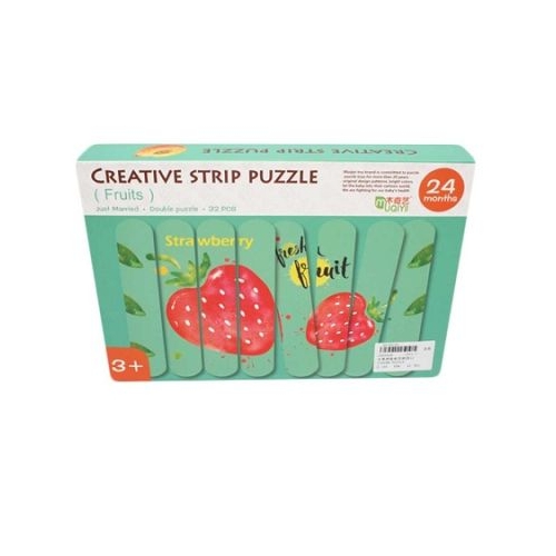 Puzzle betisoare din lemn Fructe 32 piese