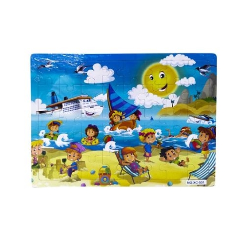 Puzzle lemn 40 piese Vacanta la mare