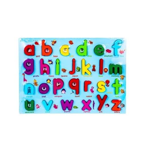 Puzzle din lemn incastru Litere minuscule