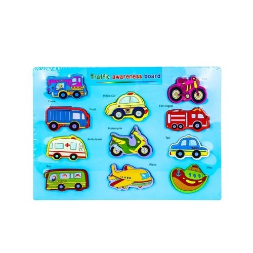 Puzzle din lemn incastru Vehicule