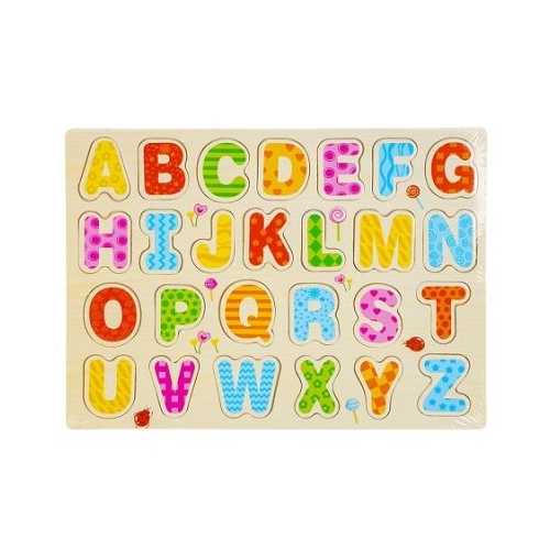 Puzzle din lemn incastru Litere majuscule