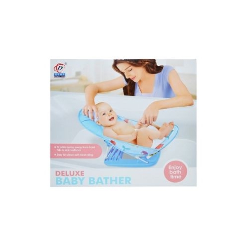 Scoica pentru baie bebe cu suport roz