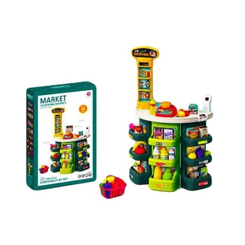 Supermarket cu lumina si sunet  accesorii pentru baieti 51x27x78 cm 44 piese