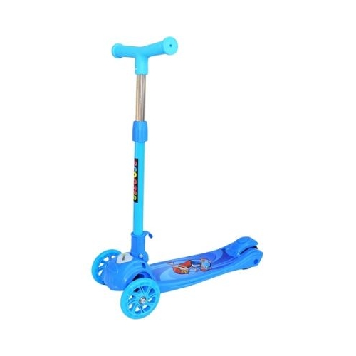 Trotineta cu roti PU led albastra