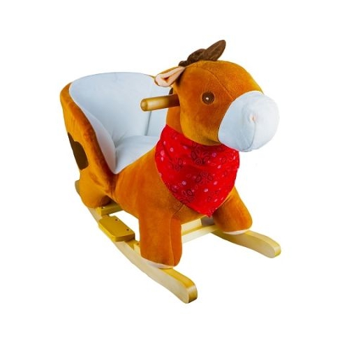 Balansoar pentru Bebelusi calut lemn  plus maro 60x34x45 cm