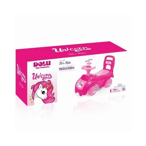 Masinuta fara Pedale roz unicorn 37x48x21 cm