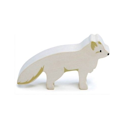 Figurina Vulpe polara din lemn premium