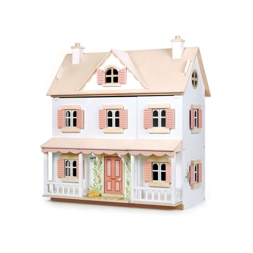 Casuta coloniala de papusi din lemn premium