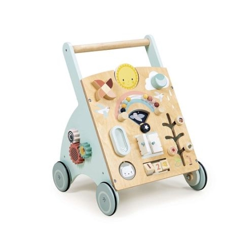 Antemergator cu activitati din lemn premium Sunshine Baby Activity Walker