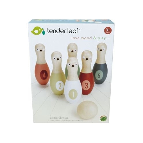Set bowling din lemn premium Birdie Skittles 7 piese