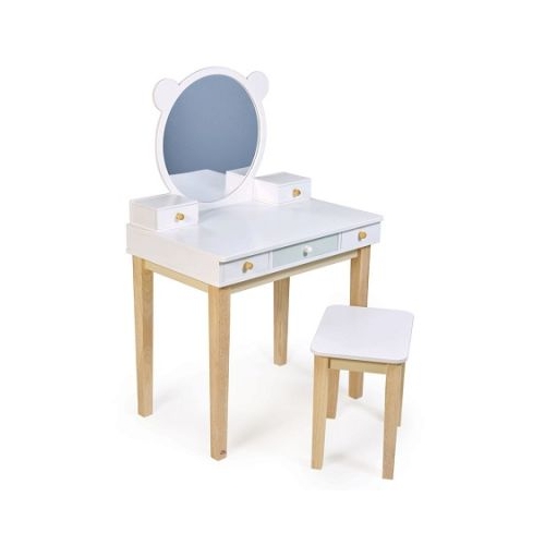 Masuta cosmetica cu scaun din lemn premium