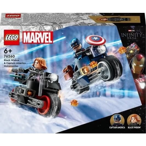 LEGO Marvel Super Heroes. Motocicletele lui Black Widow si Captain America 76260 130 piese