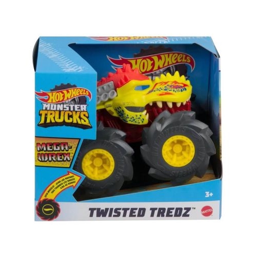 Monster Truck masinuta Twister Tredz Mega Wrex galben. scara 1 43