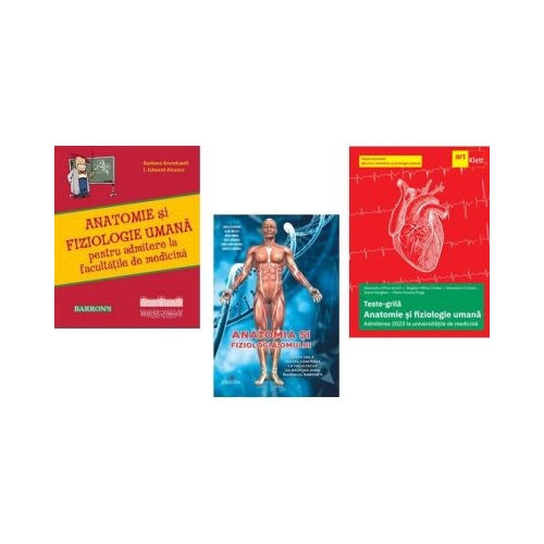 Pachet Anatomie si fiziologie Barrons pentru admitere la facultatile de medicina. Manual si teste - Barbara Krumhardt Lorela Caradan Alexandru Mihai Antohi
