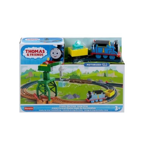 Set de joaca cu locomotiva Cranky motorizata si accesorii