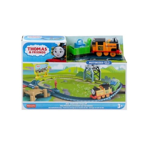 Set de joaca cu locomotiva Push along Nia si accesorii