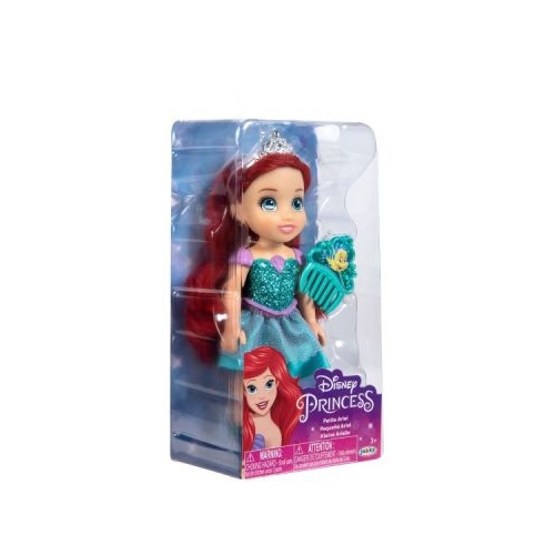 Papusa cu sclipici si pieptene 15 cm Disney Princess
