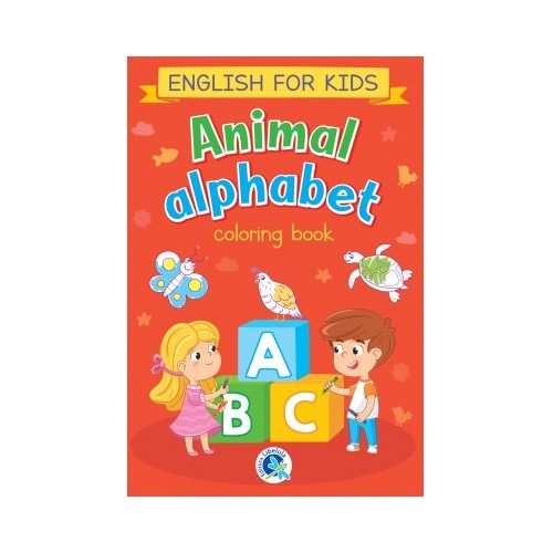 Animal alphabet. English for kids. Carte de colorat