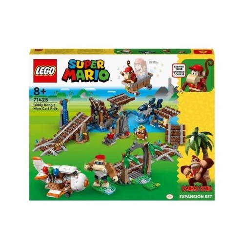 LEGO Super Mario. Set de extindere Plimbarea cu vagonetul minier a lui Diddy Kong 71425 1157 piese