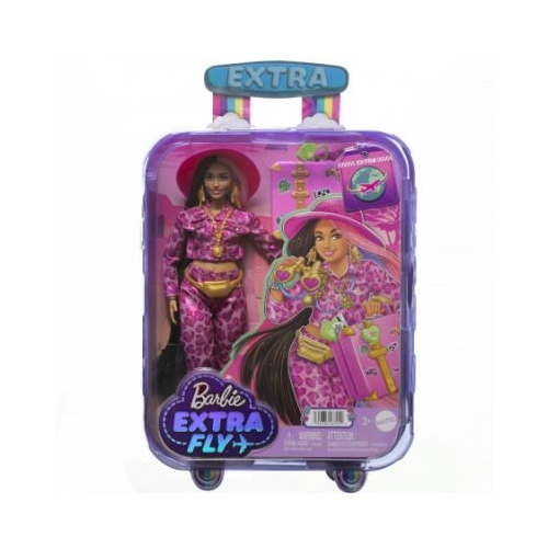 Papusa Barbie bruneta in safari Barbie Extra Fly