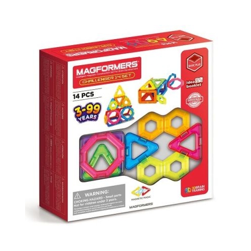 Joc magnetic de constructie Challenger Set Extra Provocari 14 piese Magformers