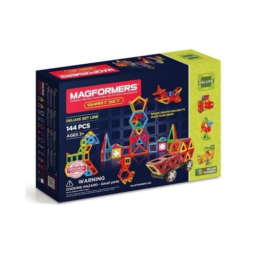 Joc magnetic de constructie Smart Set Creaturi Inteligente 144 piese Magformers