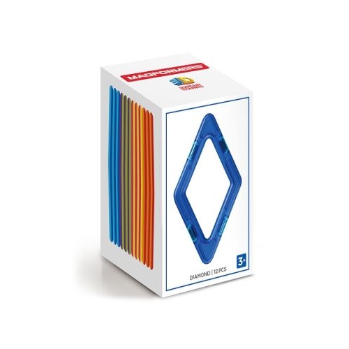 Joc magnetic de constructie Diamond Set 12 piese in forma de romb Magformers