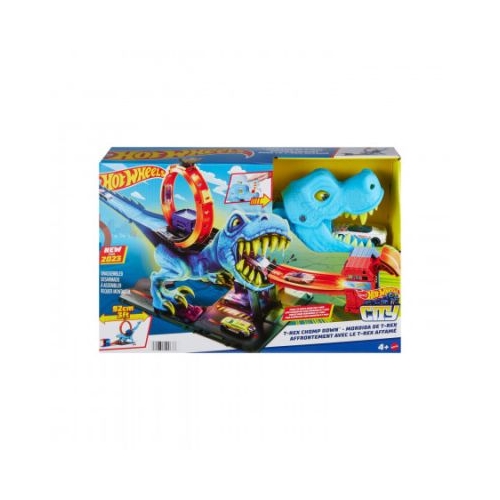 T-rex chomp down Hot Wheels