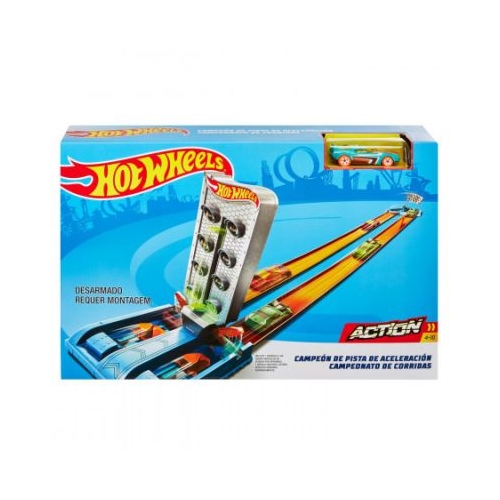 Lansator cu masinuta pista pentru acceleratii maxime Hot Wheels