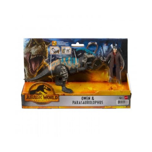 Set 2 figurine Owen si Parasaurolophus Jurassic World Dominion