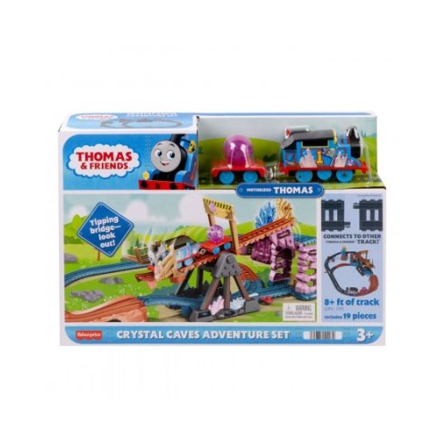 Set de joaca Crystal Caves Adventure cu locomotiva motorizata Thomas