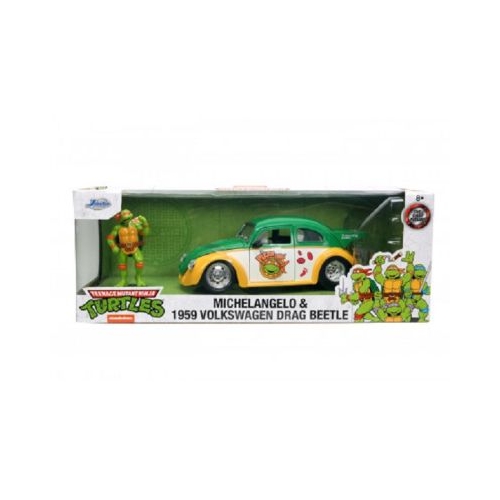 Masinuta metalica Testoasele Ninja 1959 Volkswagen Drag Beetle 1 24 Jada