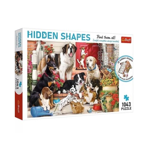 Puzzle 1000 piese Forme ascunse. Catelusi draguti Trefl