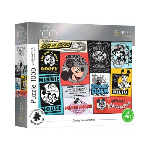 Puzzle 1000 Disney 100 Posterele retro Trefl