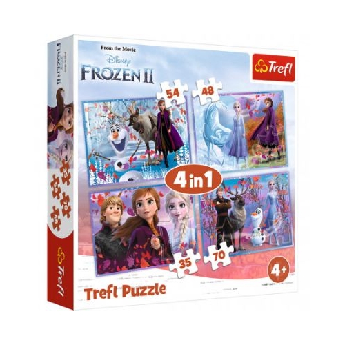 Puzzle 4-in-1 Frozen2 Calatorie catre necunoscut Trefl