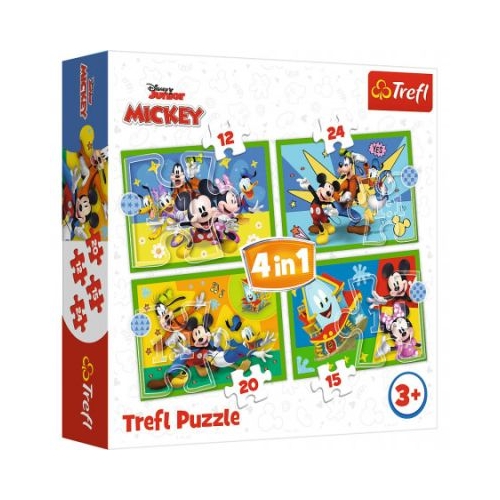 Puzzle 4-in-1 Mickey mouse si prietenii Trefl