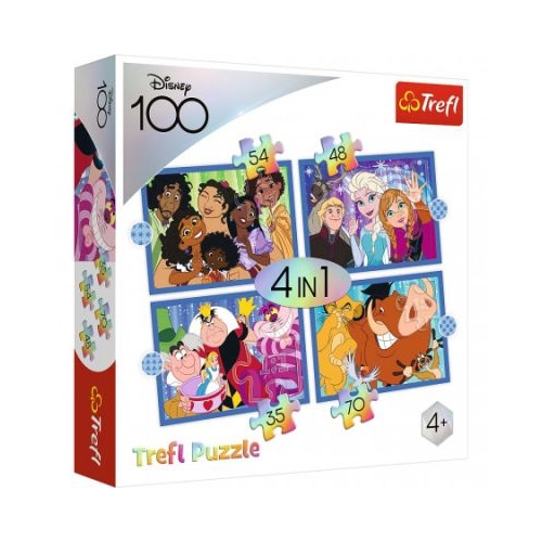 Puzzle 4-in-1 Minunata lume Disney Trefl