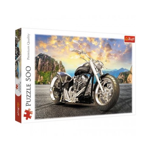 Puzzle 500. Motocicleta neagra Trefl