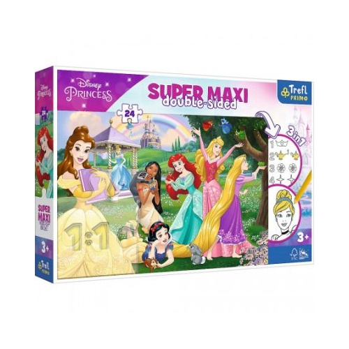Puzzle Primo 24 super maxi Disney. Printesele fericite Trefl