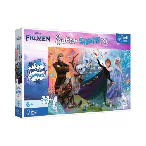 Puzzle Primo Super shape XXL 160 Disney Frozen. Descopera lumea inghetata Trefl